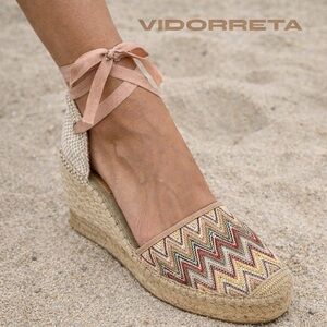 Vidorreta Espadrille Women’s Wedge Sandals EU 41 US 10 Lace Up Spain
